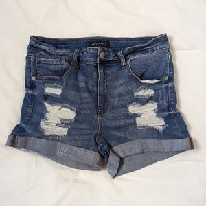 Aeropostale High rise midi jean shorts